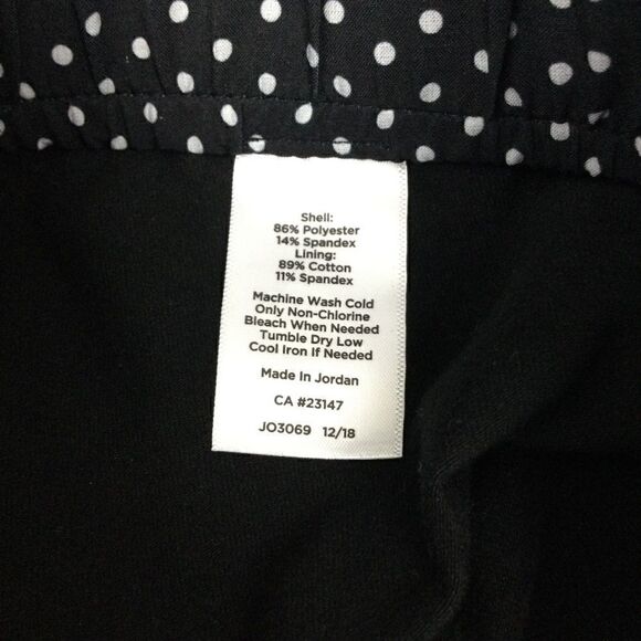 NWT - T by Talbots Black & White Polka Dot Tennis/Golf/Pickleball Skort, Size XS - Picture 10 of 11